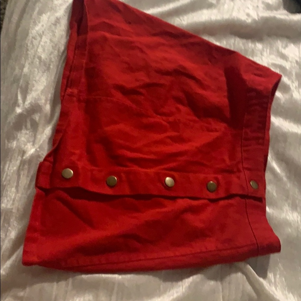 Mini button skirt